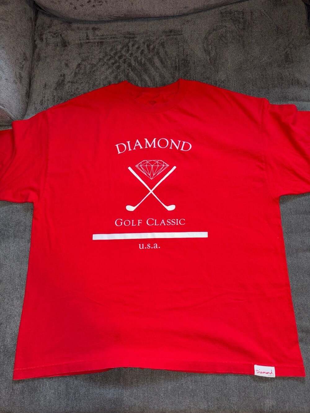 Diamond Supply Co. Golf Classic U.S.A. T-Shirt Size 3XL Red Cotton